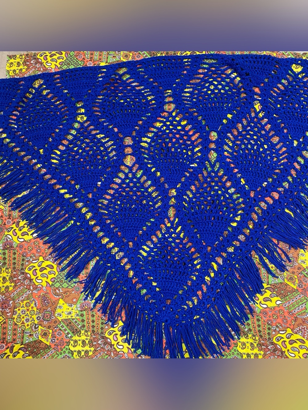 Boho Blue Shawl